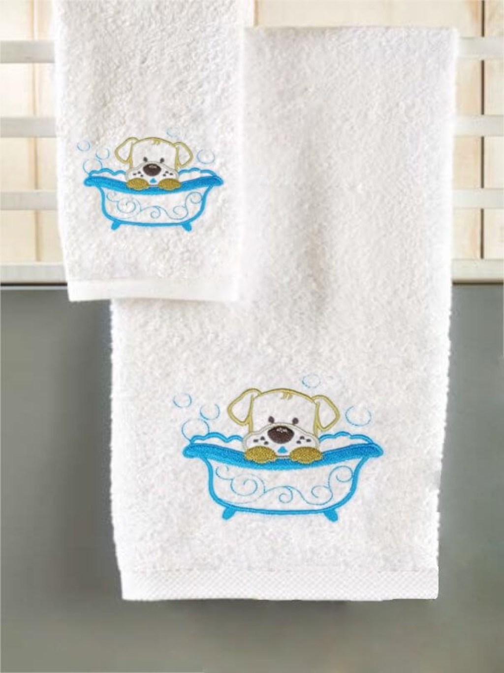 Βρεφικές Πετσέτες Σετ Μπάνιο Μπλε Βαμβακερές Γαρύφαλλο 2ΤΜΧ | Γαρύφαλλο - Λευκά Είδη